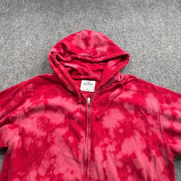 Hollister Hoodie Womens‎ S Pink Tie-Dye Jacket Zip-Up Sweatshirt Pockets Boho - Picture 5 of 12